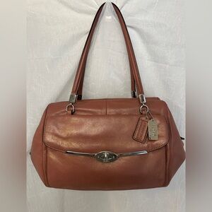 Coach Madison East/West Satchel Rose Leather Shoulder Bag